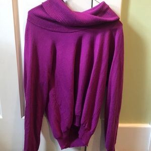 purple turtle neck